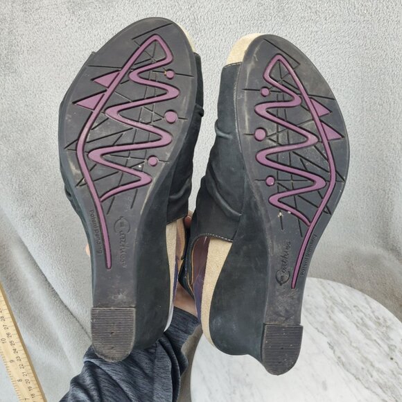 Earthies Shoes Womens Size 7.5 Black Leather Bonaire Too Booties - Picture 6 of 10